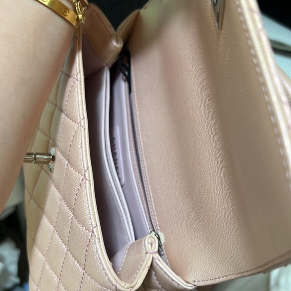 SOLD!! 💥💥💥💥chanel iridescent caviar quilted mini coco handle flap pink - Picture 5 of 8
